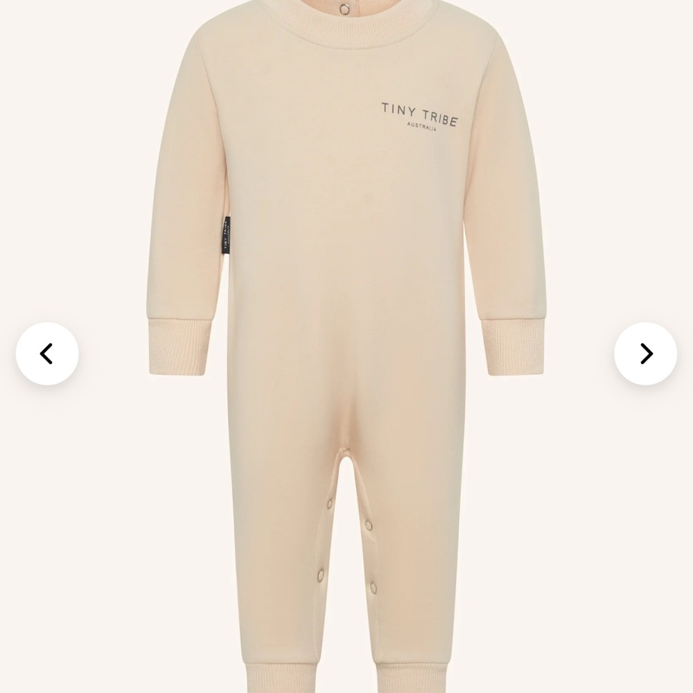Tiny Tribe Beige Kids One Piece Footie